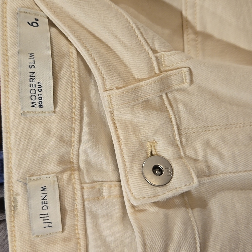 NWT J Jill Modern Slim Bootcut Natural White Cream - Picture 4 of 6